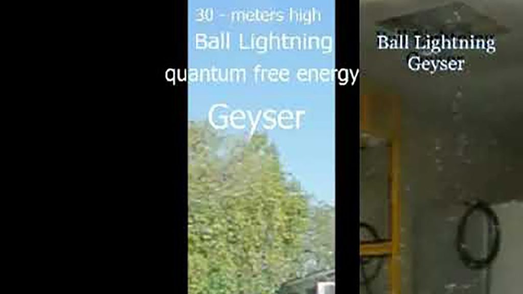 Ball lightning geyser